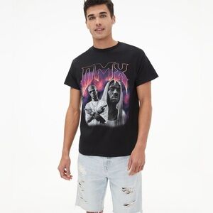 DMX Dual Black Graphic Short Sleeved Tee Shirt.  Sz M